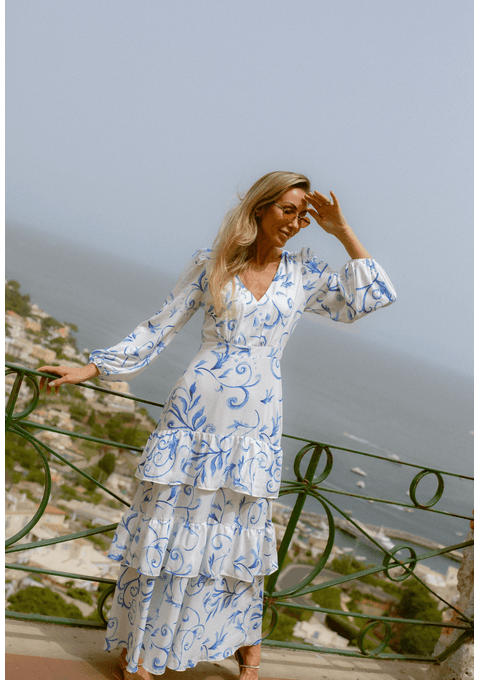 Vestido Longo Estampado Bana Bana
