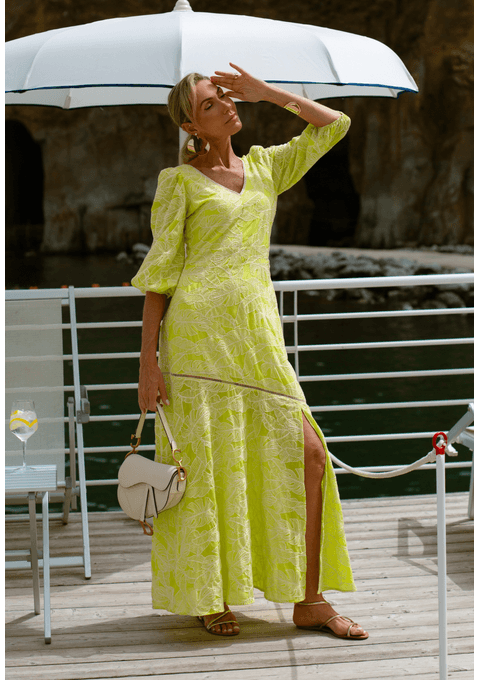Vestido Longo Bordado Bana Bana