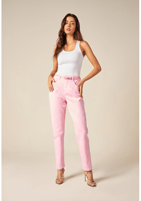 Calça Mom Collor Com Cinto Bana Bana