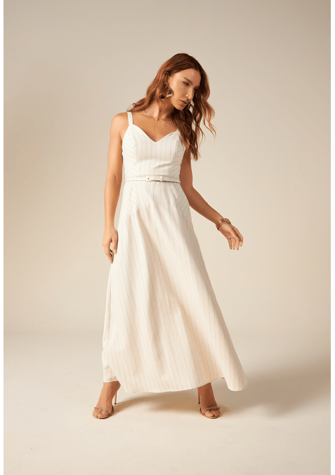 Vestido Longo Risca De Giz Bana Bana