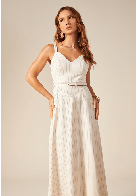 Vestido Longo Risca De Giz Bana Bana