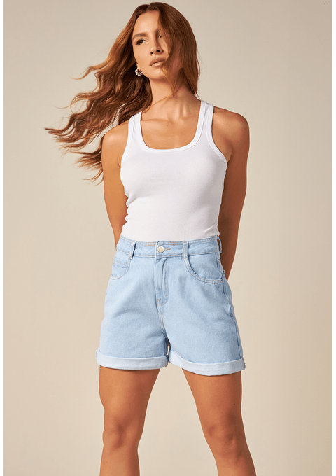 Shorts Amanda Com Barra Dobrada Bana Bana