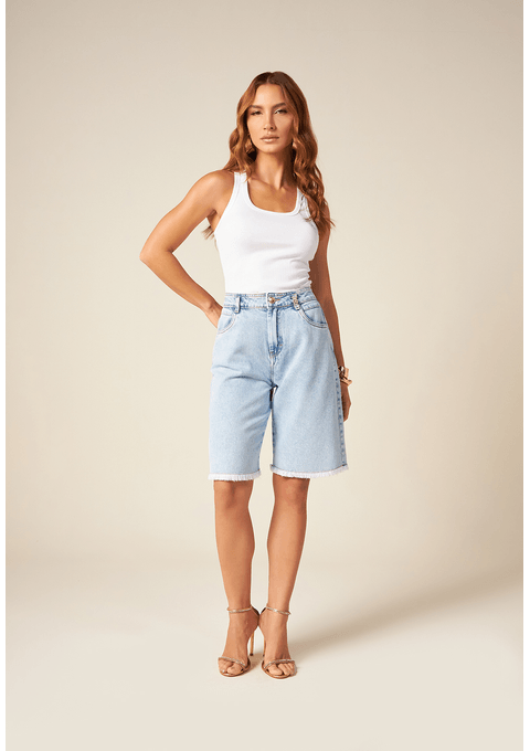 Bermuda Amanda Jorts Com Enfeite No Passante Bana Bana