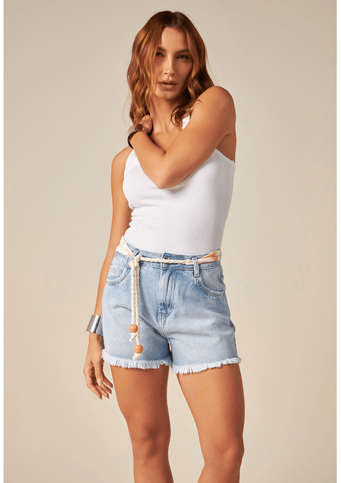 Shorts Amanda Com Cinto Estampado Bana Bana