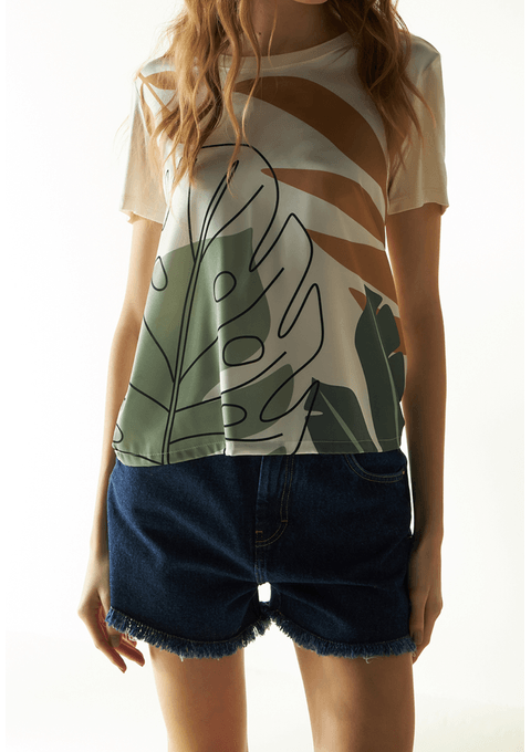 T-Shirt Estampada Localizada Bana Bana