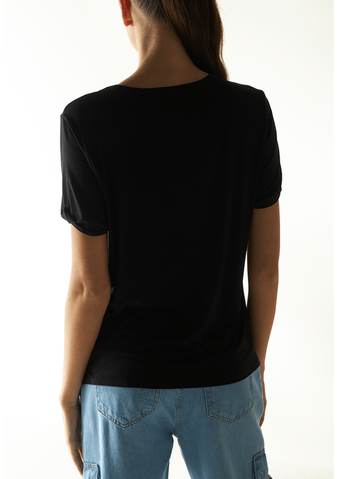 T-Shirt Manga Curta Com Estampa Bana Bana