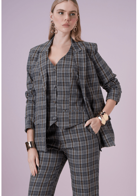 Blazer Estruturado Xadrez