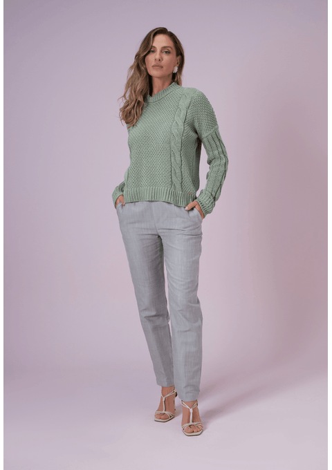 Calça Slim De Alfaiataria