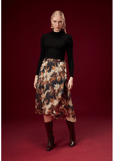 Blusa Manga Longa Gola Alta