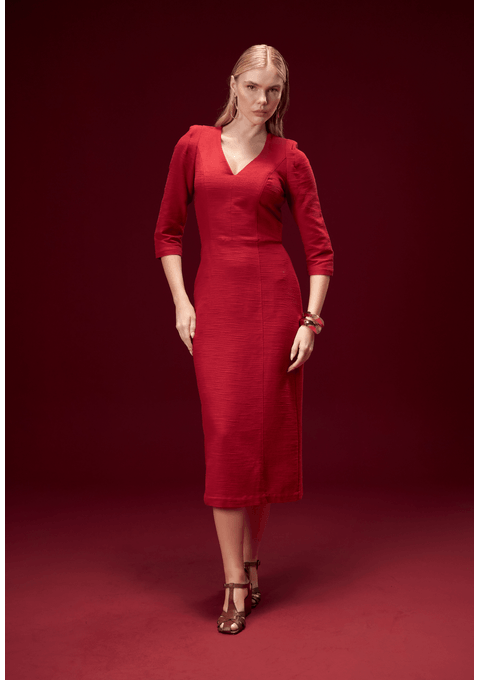 Vestido Midi Liso