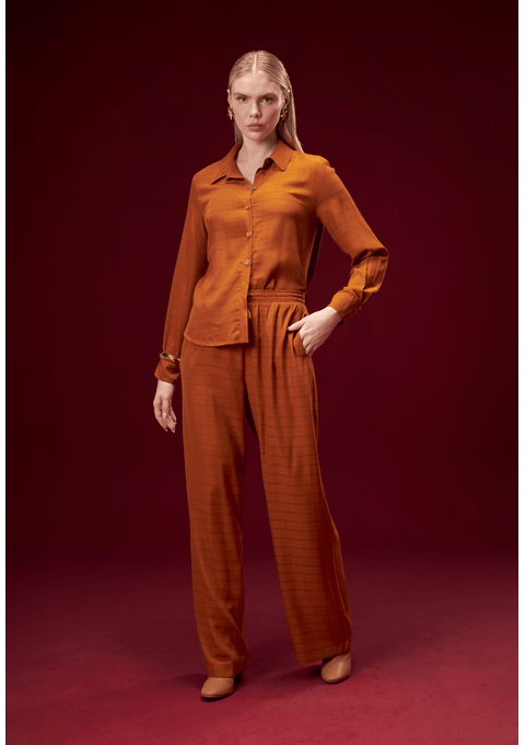 Conjunto Camisa E Calça Wide Leg