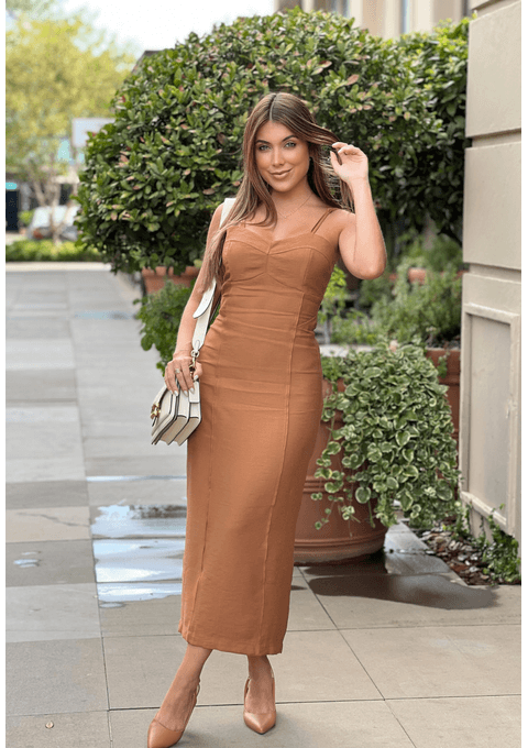 Vestido Midi Plano