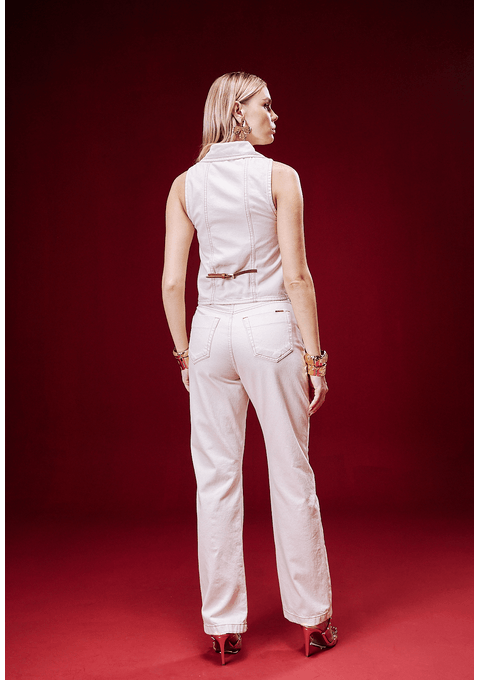 Calça Reta com Cinto