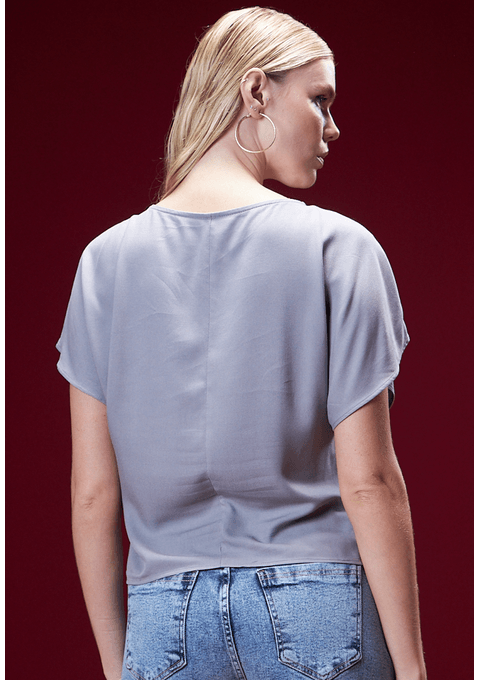 T-Shirt Estampada com Manga Raglan