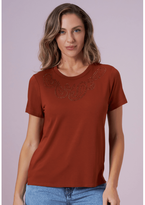 T-Shirt Com Pedrarias