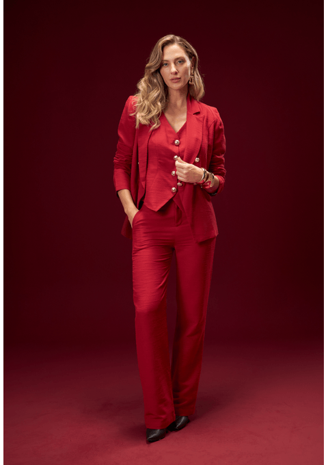 Colete Liso Com Botões