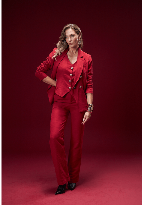 Colete Liso Com Botões