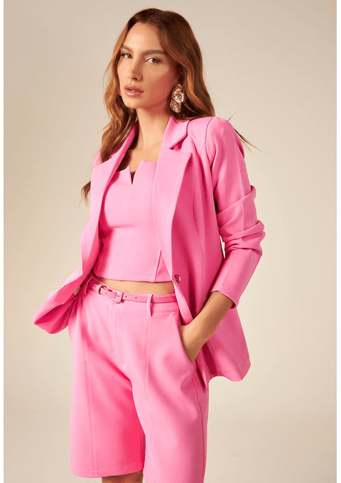 Blazer Alongado Liso Happy Hour