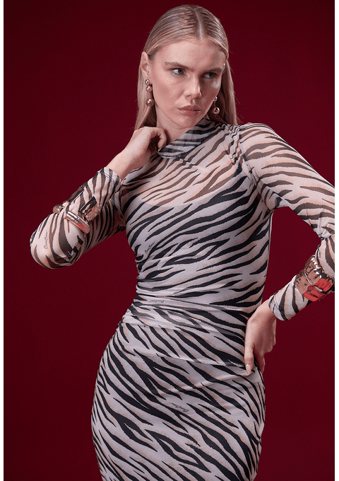 Vestido Midi Estampado