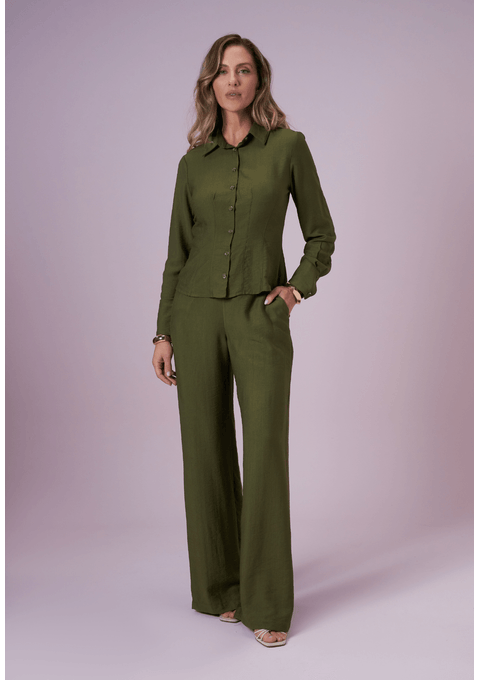 Camisa Plano Com Botões