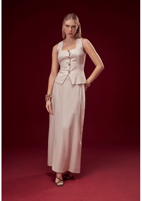 Saia Longa Cintura Alta