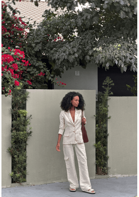 Calça Cargo Com Bolsos