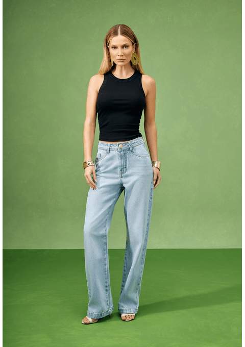 Calça Jeans Wide Leg