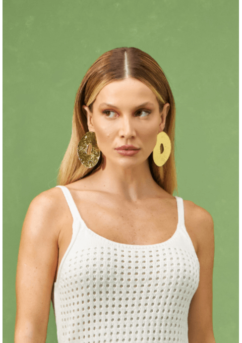 Vestido Longo em Tricô Vazado