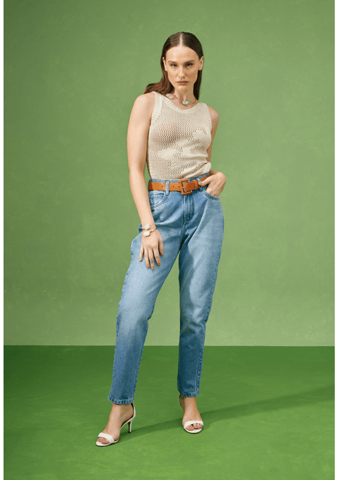 Regata Tricot com Trama Aberta