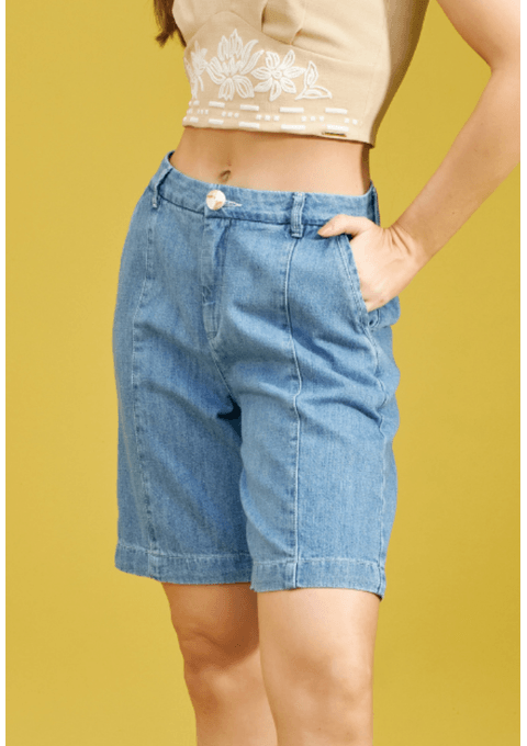 Bermuda Jeans Mom Alongada