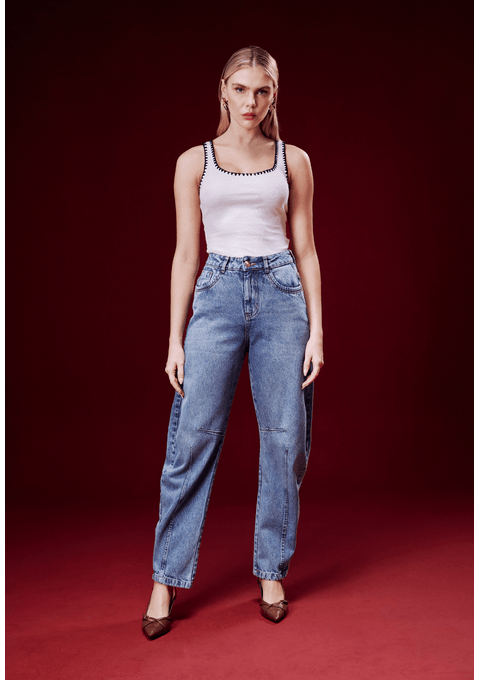 Calça Horseshoe com Lavagem Média