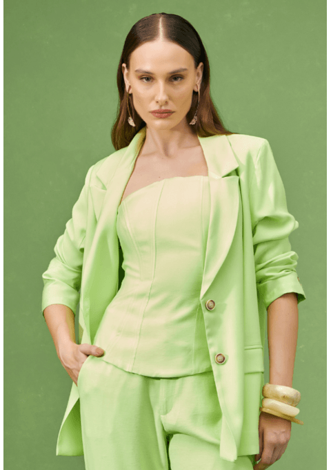 Blazer de Alfaiataria com Botões Frontais