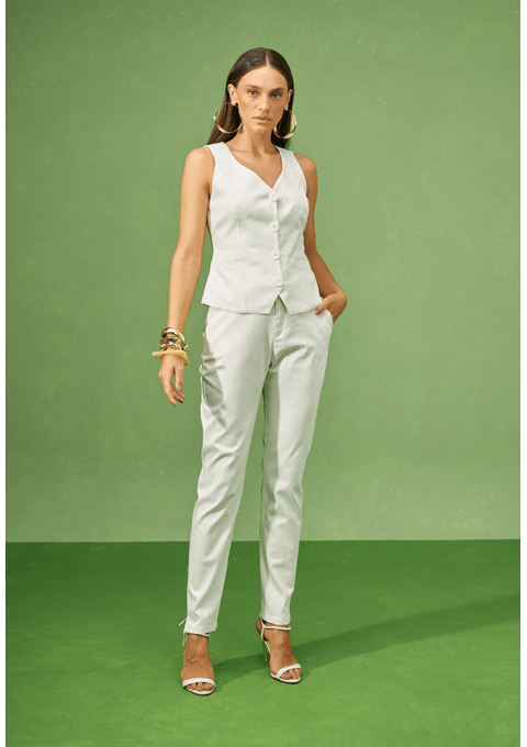 Colete Jeans com Abotoamento Frontal