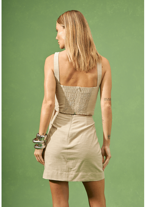 Saia Curta Plano Alfaiataria