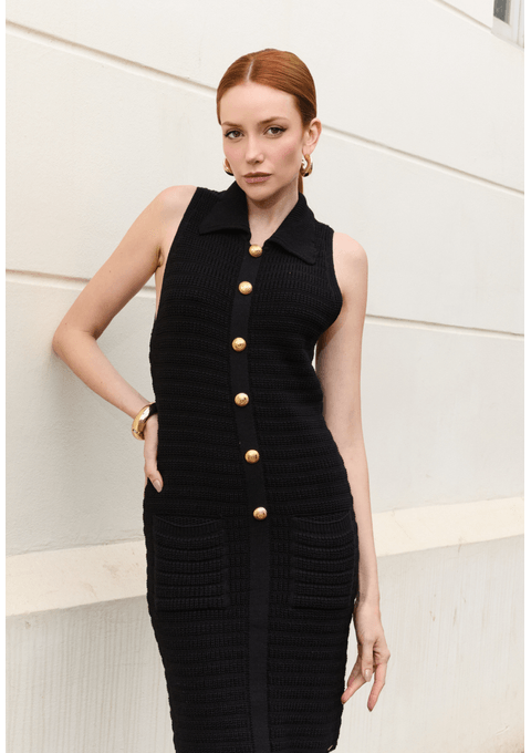 Vestido Curto De Tricot