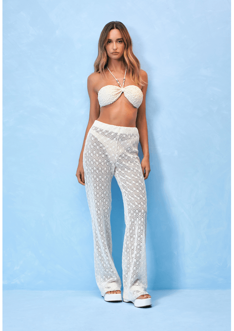 Calça Saída De Praia Com Transparência Sutil