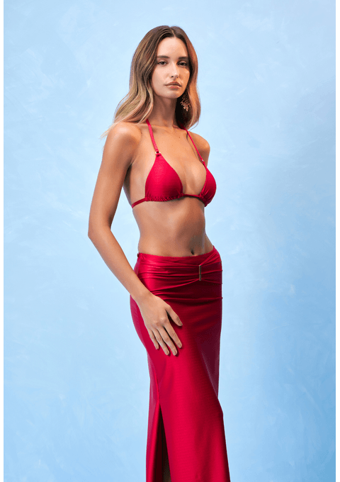 Biquíni Cortininha Com Argolas Nas Alças