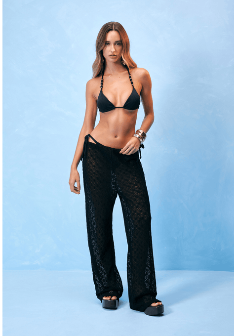 Calça Saída De Praia Com Transparência Sutil