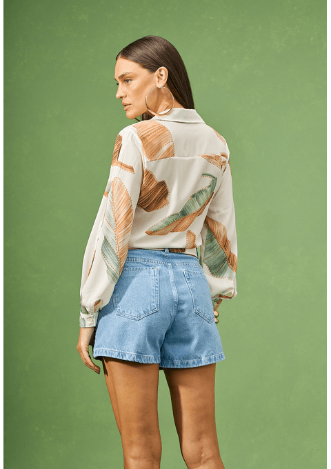 Shorts Amanda com Lenço Estampado