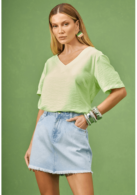 Saia Jeans Midi Super Destroyer