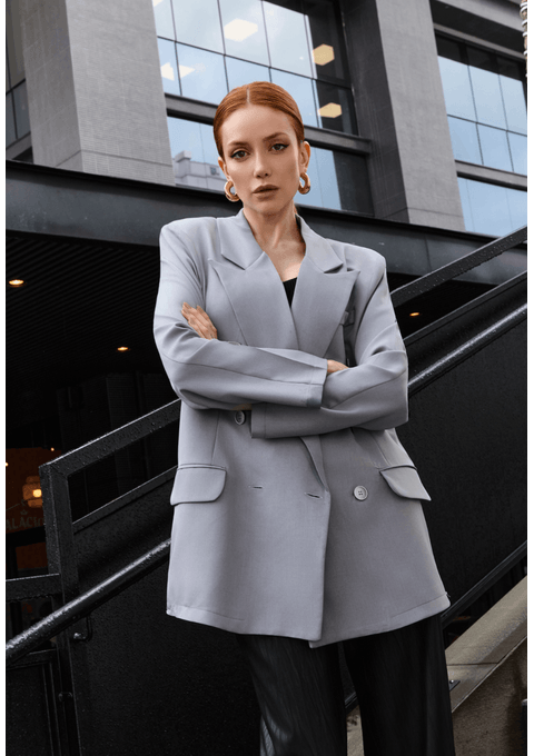 Blazer Alongado De Alfaiataria