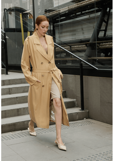 Casaco Trench Coat Com Cinto