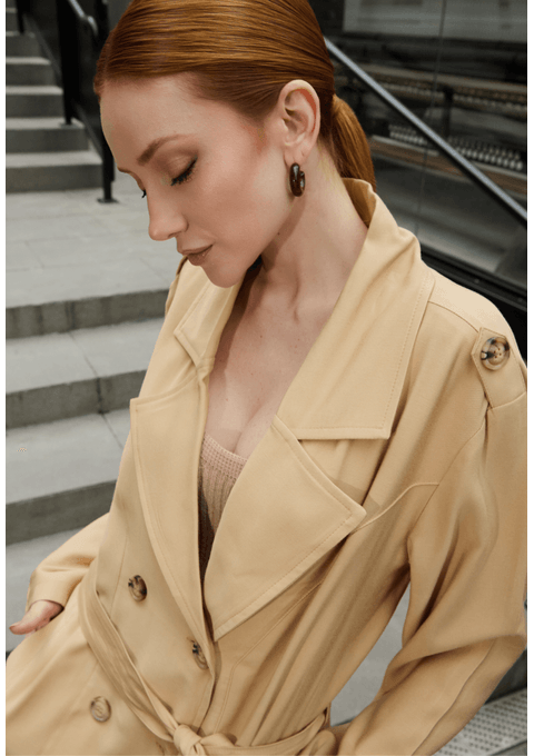 Casaco Trench Coat Com Cinto
