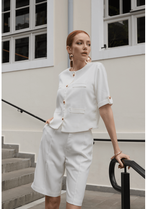 Camisa Manga Curta Com Botões