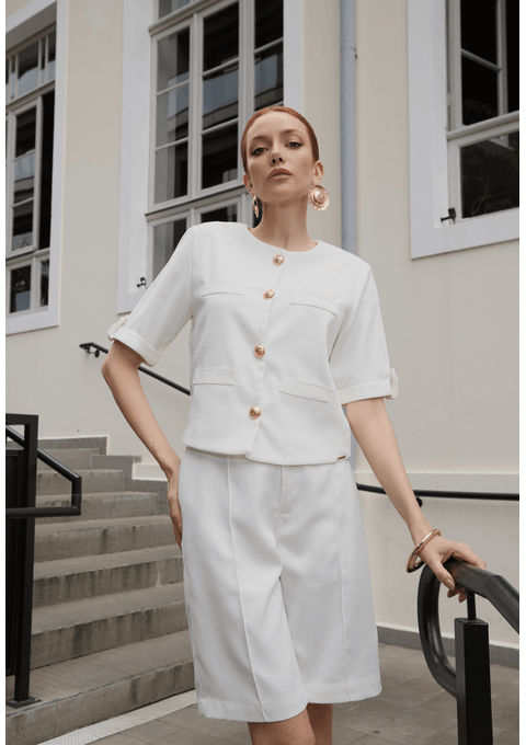 Camisa Manga Curta Com Botões