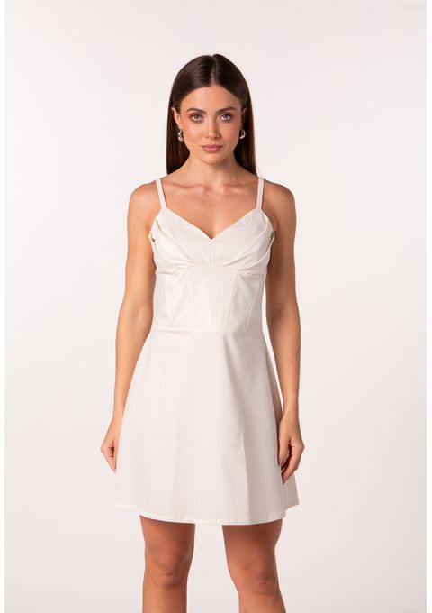 Vestido Curto com Recorte no Busto