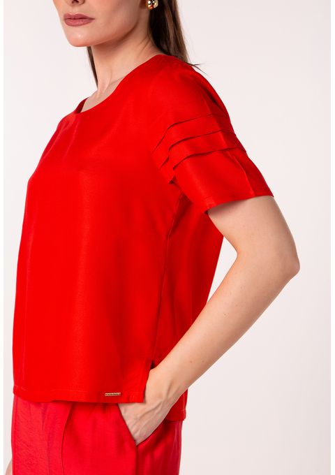 T-shirt Lisa com Babados Delicados