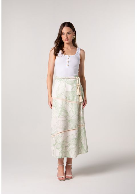 Saia Midi Estampada