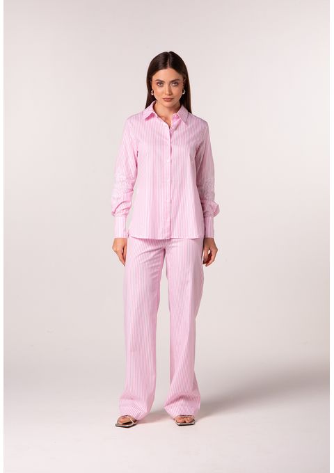 Camisa Listrada com Modelagem Clássica