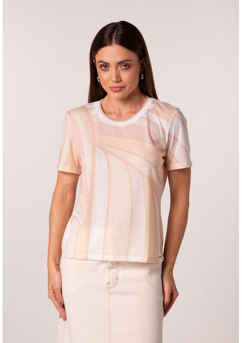 T-Shirt Com Estampa Geométrica Orgânica
